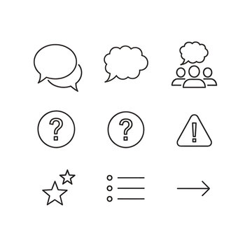 Black and white line icons set 7.
