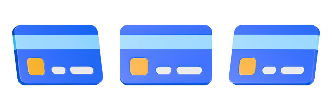 card icon 3d render