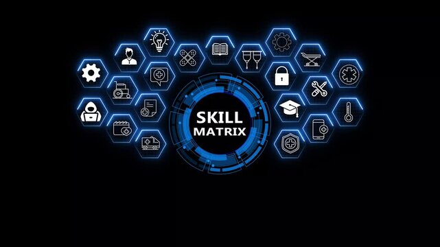 Innovative Technology Projector Showcasing Skill Matrix Systems, Competency Mapping Tools, and Interactive Talent Development Solutions for Modern Enterprises