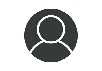 Icono de perfil de usuario genérico dentro de un círculo gris oscuro