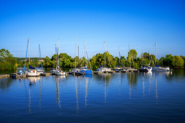 Marina with boats and ships © manfredxy