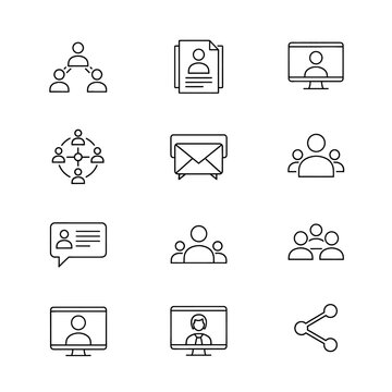 People Communication Business Teamwork Icons 1.