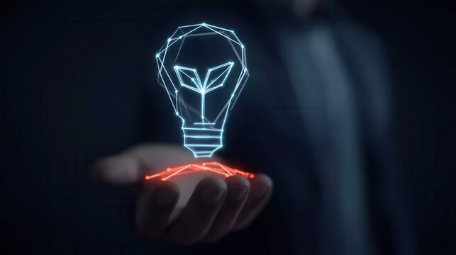 An ambitious entrepreneur nurtures a fresh idea to ensure business growth and startup innovation, ultimately reaching success.