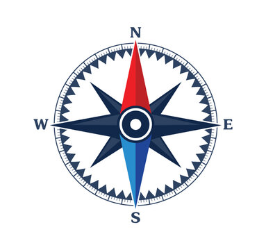 Compass vector illustration on white background