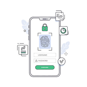 Smartphone biometric login security system.