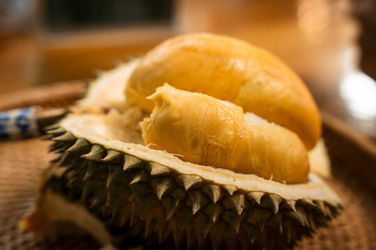 half open durian fruit musang king