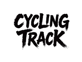 Obraz premium CYCLING TRACK Handwriting