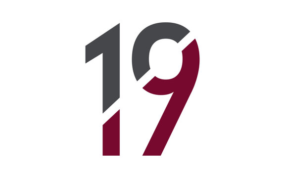 Unique 19 Number Logo Design Service