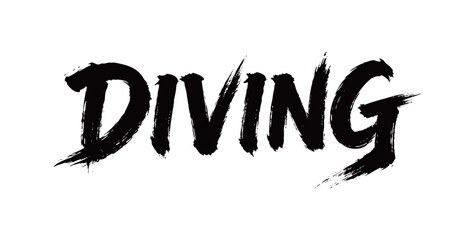 DIVING Handwriting © 炳伟 梁