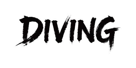 DIVING Handwriting © 炳伟 梁