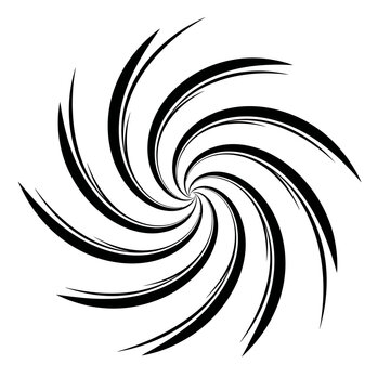 Black swirling abstract motion graphics design.