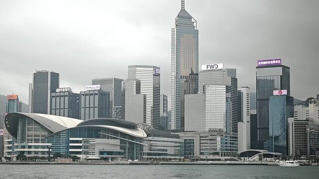 Hong Kong Cityscape with Stationary Camera