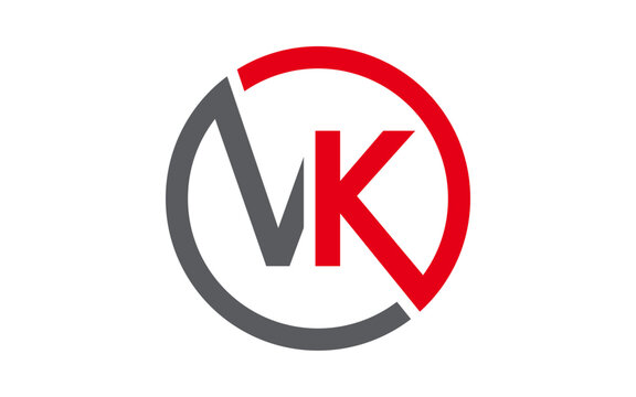 Circle VK Letter Logo Design Service For Your Company