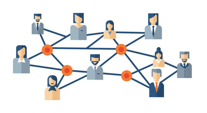 Business people network connections teamwork collaboration
