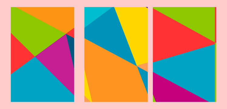 
Set of collection of abstract backgrounds, Colorful Geometric Shapes Art Design.