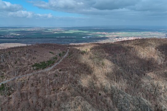 Hexentanzplatz und Bodetal. Vogelperspektive.
