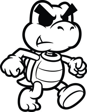 Bowser jr cartoon illustration a playful and mischievous character