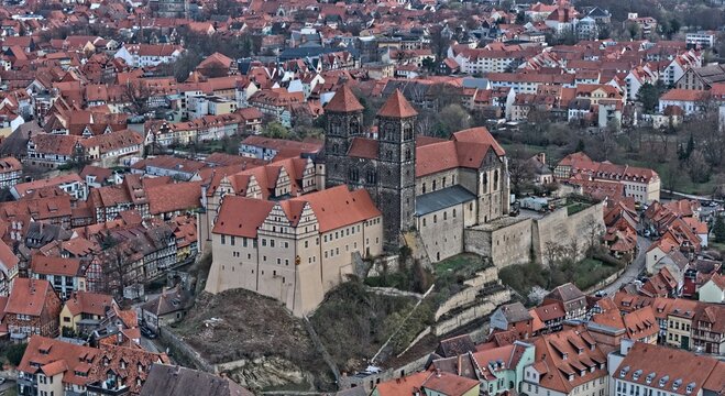 Quedlinburg. Vogelperspektive. 