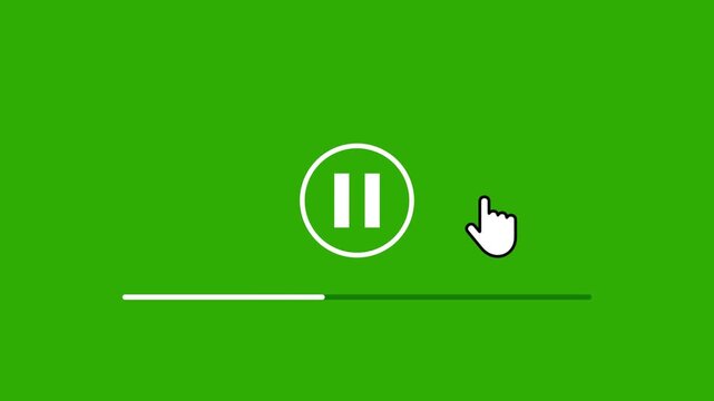 Music play button icon animation. video play icon for website and mobile phone motion graphics. Modern video player timeline interface 4k video footage.