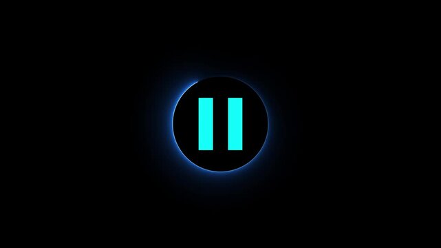 Music play button icon animation. video play icon for website and mobile phone motion graphics. Modern video player timeline interface 4k video footage.