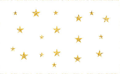 Fototapeta premium Gold glitter stars background, golden foil star celestial pattern, festive sparkling twinkle elements, luxury holiday confetti, shiny magic night sky sparkles,