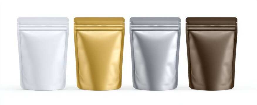 sleek empty resealable bag mockup perfect for flexible packaging of snacks dried fruits spices or health supplements