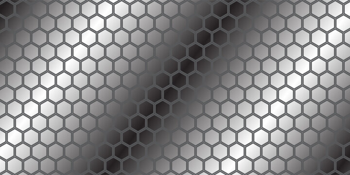 grey modern design with hexagonal pattern, layered paper sheet, corporate template for your business, vector abstract widescreen background