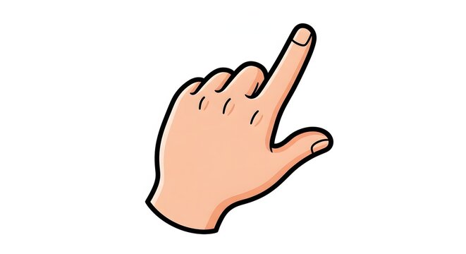 Hand gesture, obscene sign, rude symbol, cartoon illustration