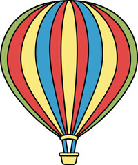 Fototapeta premium Single Floating Balloon Element. Isolated Party Balloon Object. Realistic Helium Balloon Detail. Single Celebration Balloon Design. Floating Air Balloon Element. Isolated Festive Balloon Object.