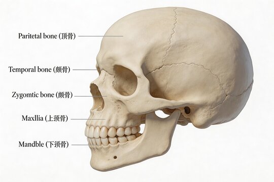 Human skull anatomy diagram