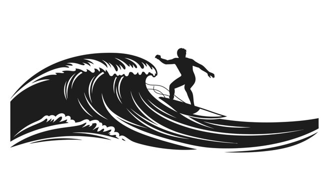 Man surfing on a wave board.