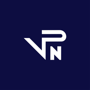 Letters VPN Monogram. Modern VPN Monogram Logo Design with Geometric Cyber Security Concept