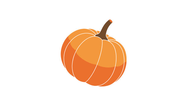 A single orange pumpkin illustration.