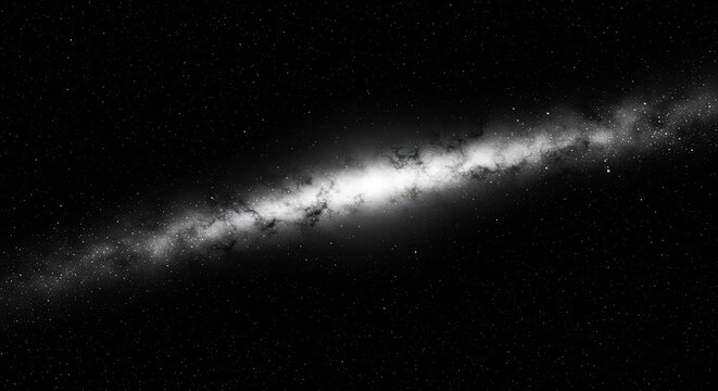 Deep cosmic void illuminated by a soft ethereal white glow. Minimal abstract background of infinite nothingness and empty space, darkness, wallpaper, space