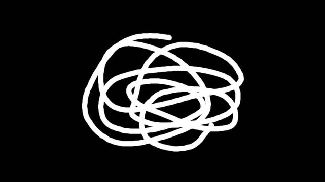 animation of the concept of a chaotic or tangled mind
