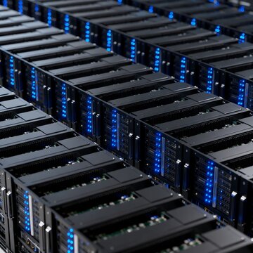 High Performance Server Rack in Data Center