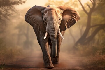 Fototapeta premium Elephant wildlife outdoors animal.