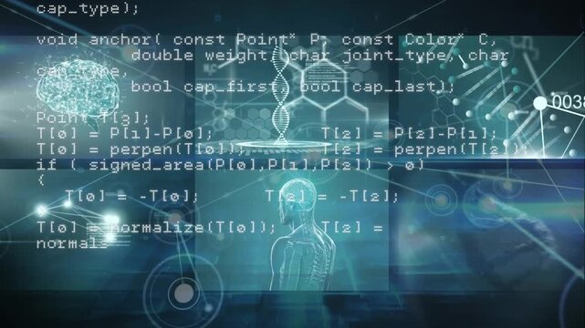 This video depicts computer coding moving upwards against a green screen