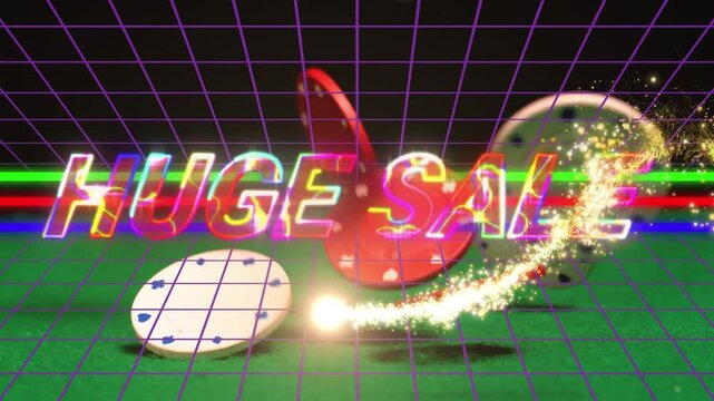 A sale advertisement with a retro eighties background and alpha channel