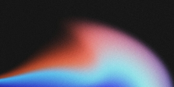 Grainy abstract gradient background with warm orange, pink, cool blue, and purple tones, textured noise effect, modern minimalist.