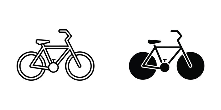 Comparison of a traditional bicycle and a fixed-gear track bicycle with thin tires