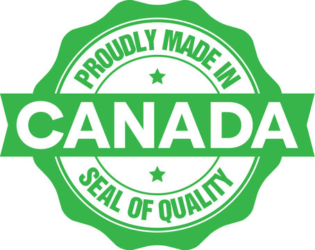 Proudly Made in Canada Vector Badge