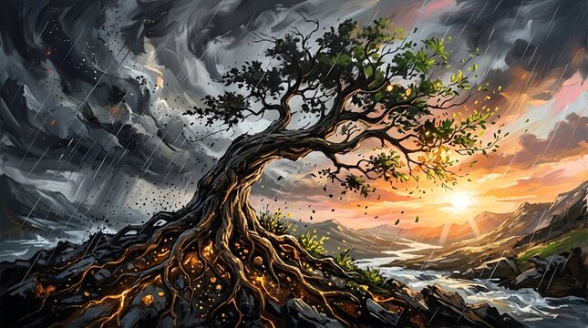 Resilience Abstract Concept Illustration