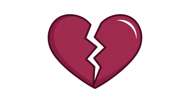 A digitally crafted image of a broken heart, showcasing the concept of heartbreak or separation