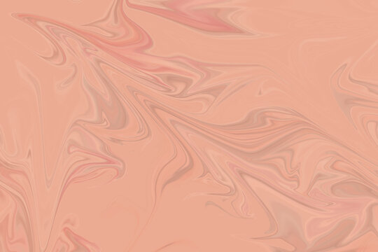 Abstract liquid marble texture with flowing peach and pink colors