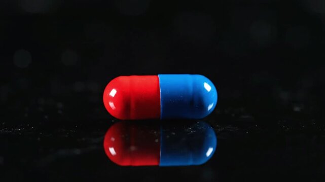 Red blue capsule