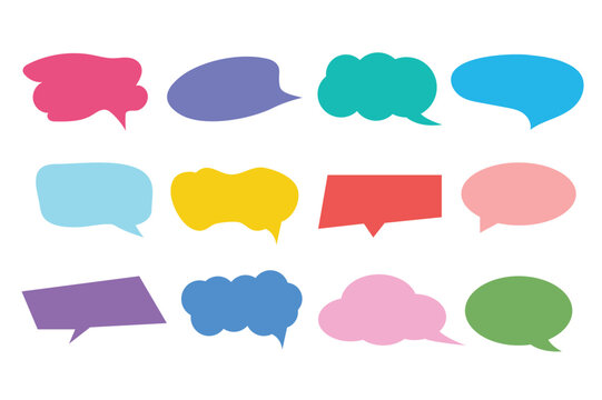 Set of call out, speech bubbles, chats, elements icons.