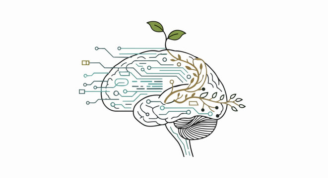 Brain Circuitry with Sprout - Conceptualizing Growth and Innovation in Technology.
