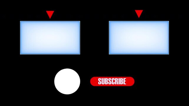 Minimal end screen animation with video placeholders and a subscribe button designed for content creators and video platforms. Clean motion graphics template suitable for channel outros 4k