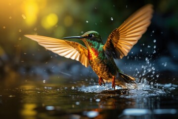 Fototapeta premium Humming bird hummingbird wildlife animal.